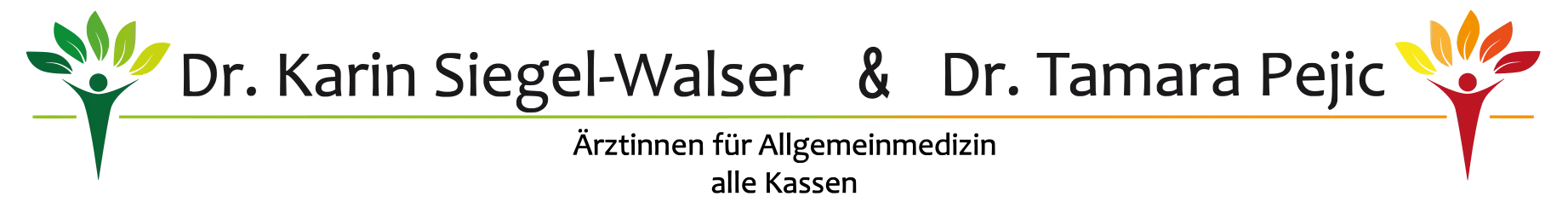 Logo lang Dr. Karin Siegel-Walser und Dr. Tamara Pejic - Fachärztinnen für Allgemeinmedizin - alle Kassen